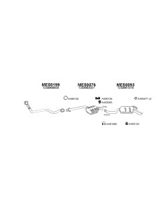 COMPATIBLE CON MERCEDES 250 300 TD SILENCIOSO FRENTE