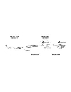COMPATIBLE CON MERCEDES C200 D 9500 SILENCIOSO INTERNO