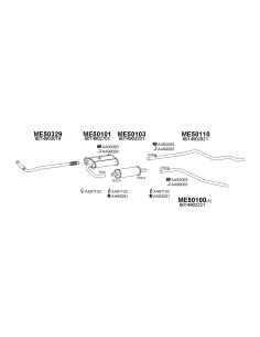 COMPATIBLE CON MERCEDES SPRINTER 95 SILENCIOSO TRASERO
