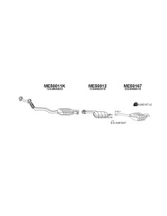 COMPATIBLE CON MERCEDES C280 2.5D KAT 93 SILENCIOSO TRASERO