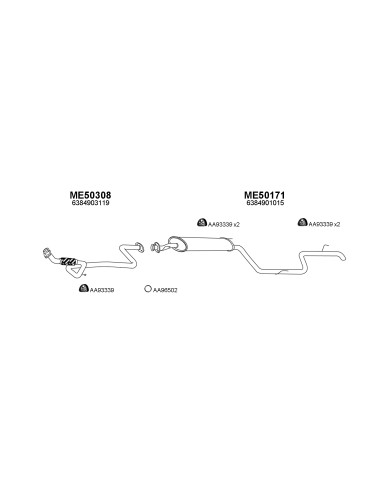 COMPATIBLE CON MERCEDES VITO 2.3D 96 SILENC...