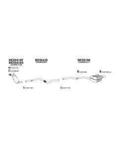 COMPATIBLE CON MERCEDES W204 08 TUBO MEDIO