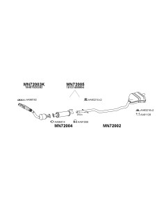 COMPATIBLE CON MINI COOPER 1.6 16V 00 SILENCIOSO TRASERO