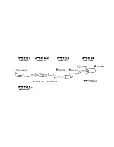 COMPATIBLE CON MITSUBISHI CARISMA 1.6 8 9...