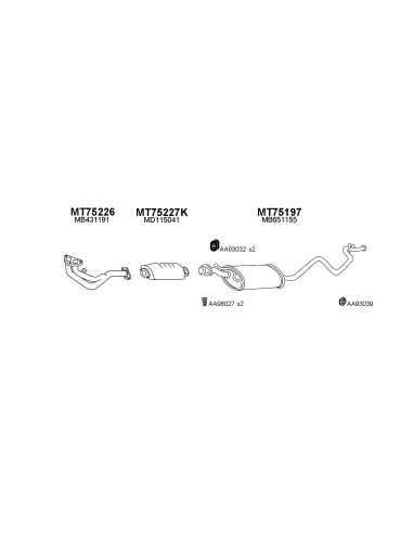 COMPATIBLE CON MITSUBISHI PAJERO 2.3 5 TD 8487...
