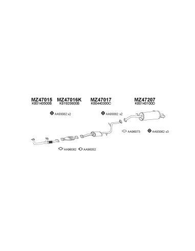 COMPATIBLE CON MAZDA 323 1 36 80 SILENCIOSO...