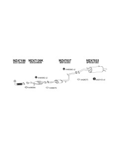 COMPATIBLE CON MAZDA MX3 1.3 4 6 8 8994 SILENCIOSO TRASERO
