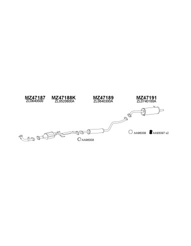 COMPATIBLE CON MAZDA 323 HB 99 SILENCIOSO FRONTAL