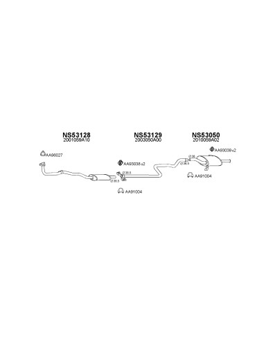 COMPATIBLE CON NISSAN SUNNY 1.3 SILENCIOSO TRASERO