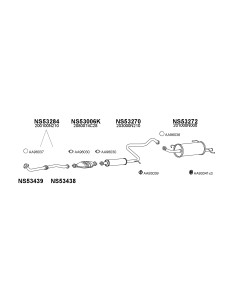 COMPATIBLE CON NISSAN ALMERA 1.4 1.6i 96 SILENC TRASERO