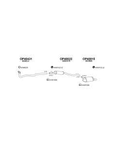 COMPATIBLE CON OPEL CORSA 1.2 4K1 5 SILENCIOSO TRASERO