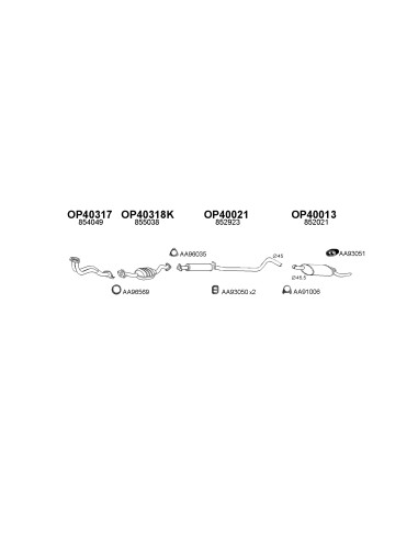 COMPATIBLE CON OPEL CORSA 1.4 KAT 91 SILENCIOSO...