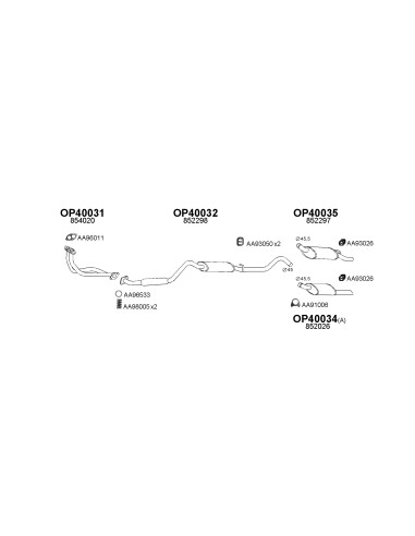 COMPATIBLE CON OPEL CORSA 1.6 GSI KAT 88...