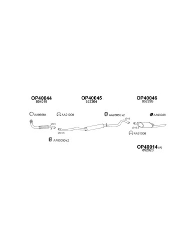 COMPATIBLE CON OPEL CORSA TD 88 TUBO COLLECTOR...
