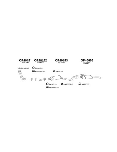COMPATIBLE CON OPEL KADETT E 1.6 1.7D 85...