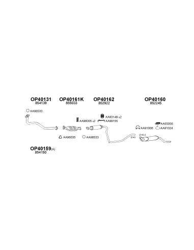 COMPATIBLE CON OPEL KADETT COMBO 1.3,1.6D 85...