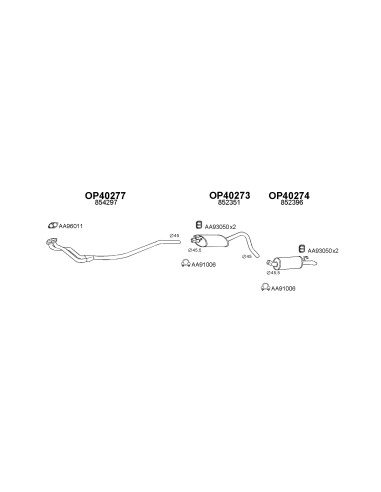 COMPATIBLE CON OPEL REKORD E 1.9 2.0 SILENCIOSO...