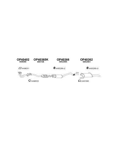 COMPATIBLE CON OPEL ASTRA 96 SILENCIOSO FRENTE...