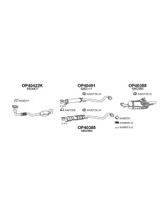 COMPATIBLE CON OPEL ASTRA G 1.8 2.0 98 SILENCIOSO TRASERO