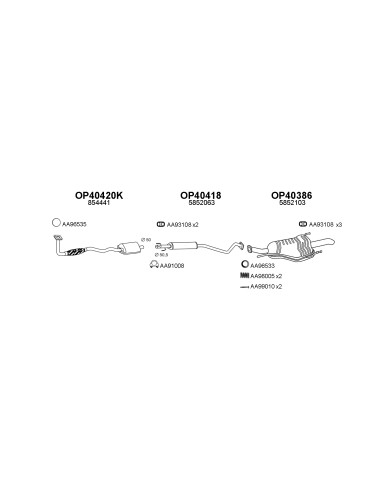 COMPATIBLE CON OPEL ASTRA G IV 1.6I 16V 98 CAT
