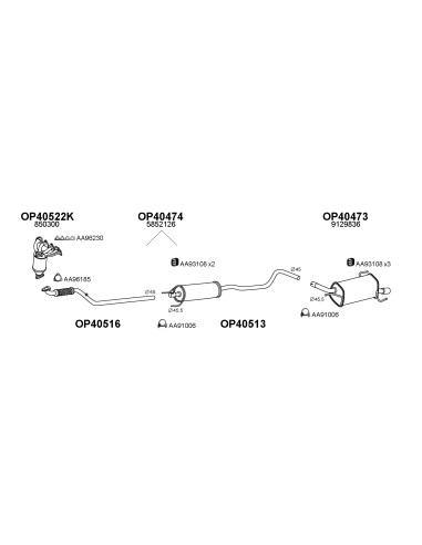 COMPATIBLE CON OPEL CORSA 1.4i 16V 00...