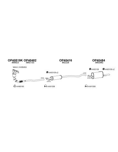 COMPATIBLE CON OPEL ASTRA 1.2I 16V 2000 TUBO...