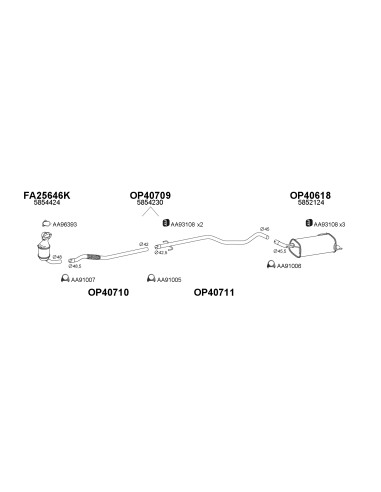 COMPATIBLE CON OPEL CORSA 1.3 1.7 0006...