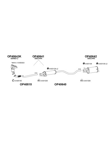 COMPATIBLE CON OPEL MERIVA 1.4 04 SILENCIOSO...