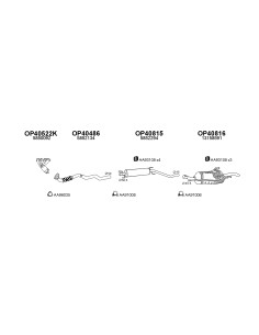 COMPATIBLE CON OPEL ZAFIRA 1.6i 02 SILENCIOSO TRASERO