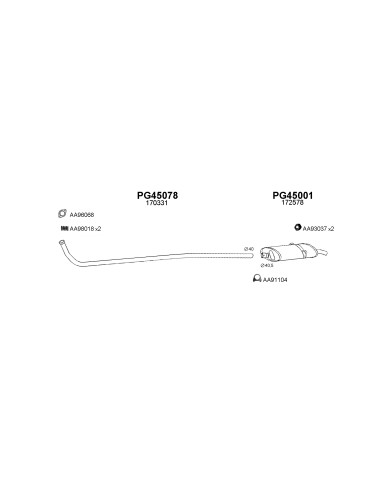 COMPATIBLE CON PEUGEOT 205 83 SILENCIOSO COMPLETO