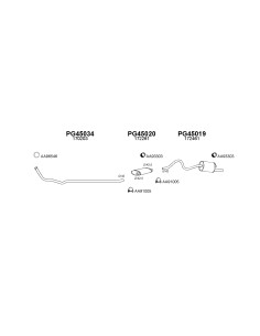 COMPATIBLE CON PEUGEOT 504 SILENCIOSO TRASERO