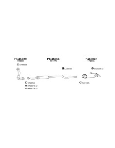 COMPATIBLE CON PEUGEOT 106 SAXO 9192 SILENCIOSO FRONTAL 1.4I
