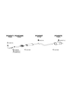 COMPATIBLE CON PEUGEOT 106 91 SILENCIOSO TRASERO XSI