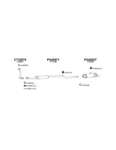 COMPATIBLE CON PEUGEOT 106 92 SILENCIOSO FRONTAL 1.4D