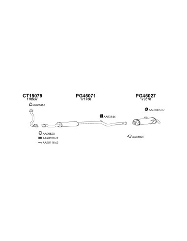 COMPATIBLE CON PEUGEOT 106 92 SILENCIOSO...