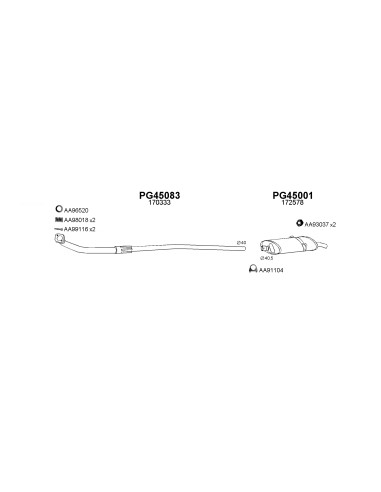 COMPATIBLE CON PEUGEOT 205 83 TUBO COLECTOR 1.1...