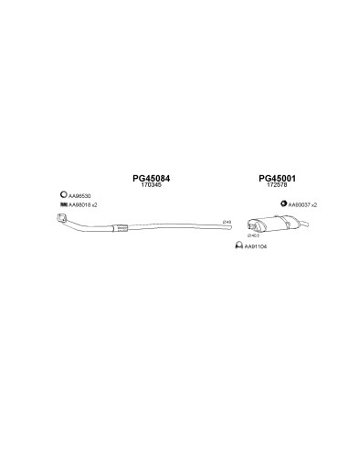 COMPATIBLE CON PEUGEOT 205 8586 TUBO COLECTOR