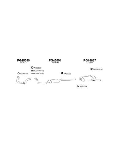 COMPATIBLE CON PEUGEOT 205 1.4 9192 SILENCIOSO...