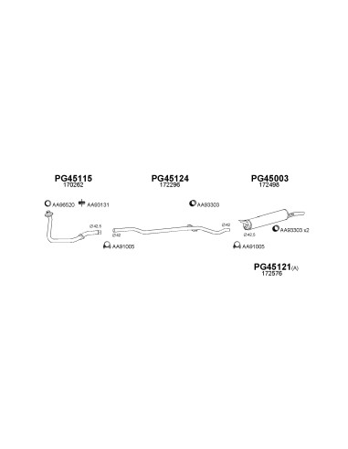 COMPATIBLE CON PEUGEOT 305 GL GR SR 77 TUBO...
