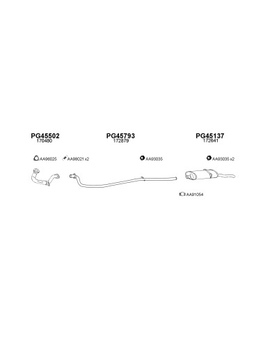COMPATIBLE CON PEUGEOT 309 90 SILENCIOSO TRASERO