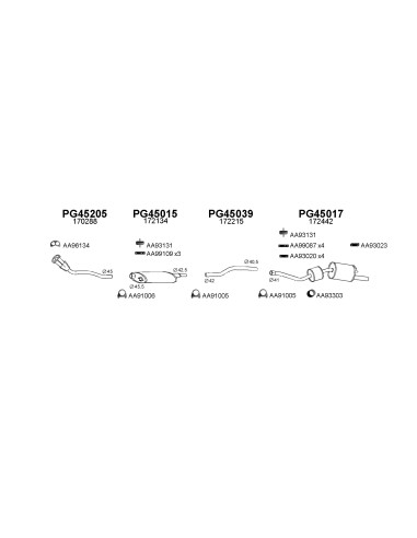 COMPATIBLE CON PEUGEOT 505 2.0 85 TUBO COLECTOR