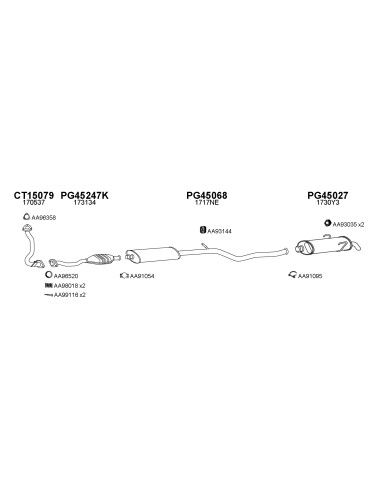 COMPATIBLE CON PEUGEOT 106 1.4 5D 8V 9299 CAT
