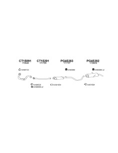 COMPATIBLE CON PEUGEOT 306 97 SILENCIOSO TRASERO