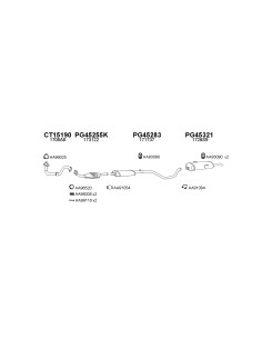 COMPATIBLE CON PEUGEOT 306 1.4 6 8 KAT 94 SILENCIOSO FRONTAL