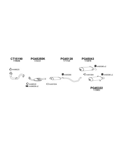 COMPATIBLE CON PEUGEOT 306 1.6I 1.8I XS KAT 97...