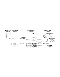 COMPATIBLE CON PEUGEOT 206 1.4 98 TUBO FRENTE