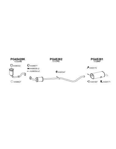 COMPATIBLE CON PEUGEOT 307 1.6 KAT 01...
