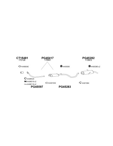 COMPATIBLE CON PEUGEOT 306 1.8 1.9D 9499...