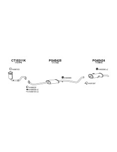 COMPATIBLE CON PEUGEOT 306 1.4 1.6 00 SILENCIOSO TRASERO