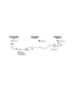 COMPATIBLE CON PEUGEOT 206 1.1 1.2 1.6 SW 01 SILENCIOSO...